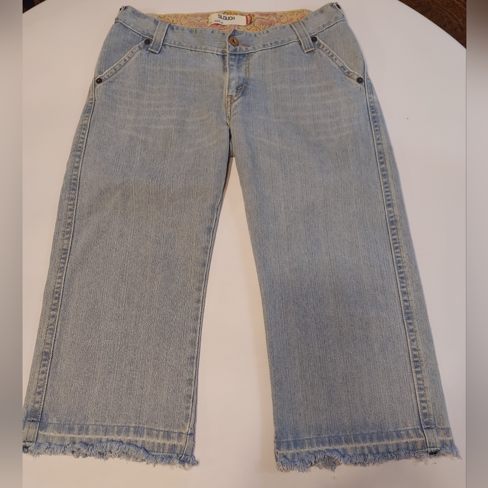 Levis 504 Slouch Jeans Womens Juniors 13 Wide Leg Cropped Baggy Skater HipHop